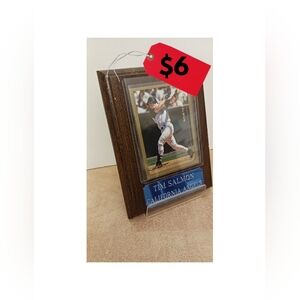 Tim Salmon Anaheim Los Angeles California Angles Topps Card #360 Wooden Plaque